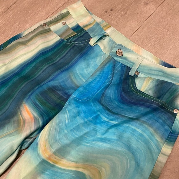 tie dye high waisted jeans - Picture 2 of 2